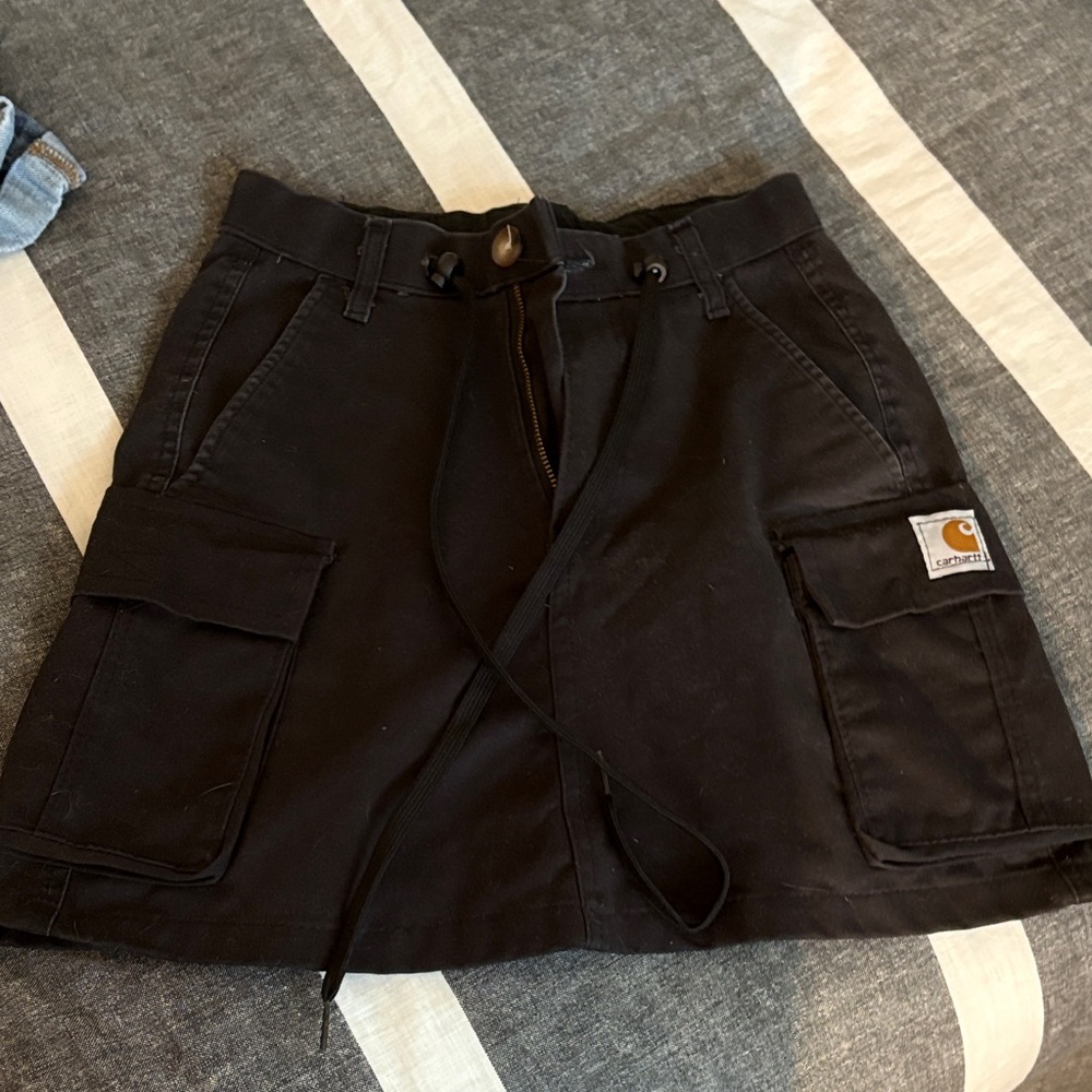 Black Utility Skirt with Pockets